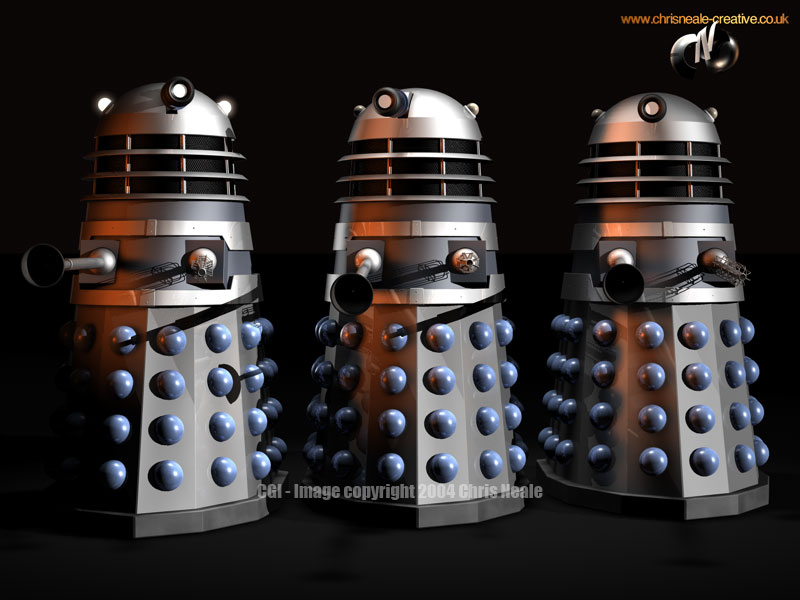 three daleks